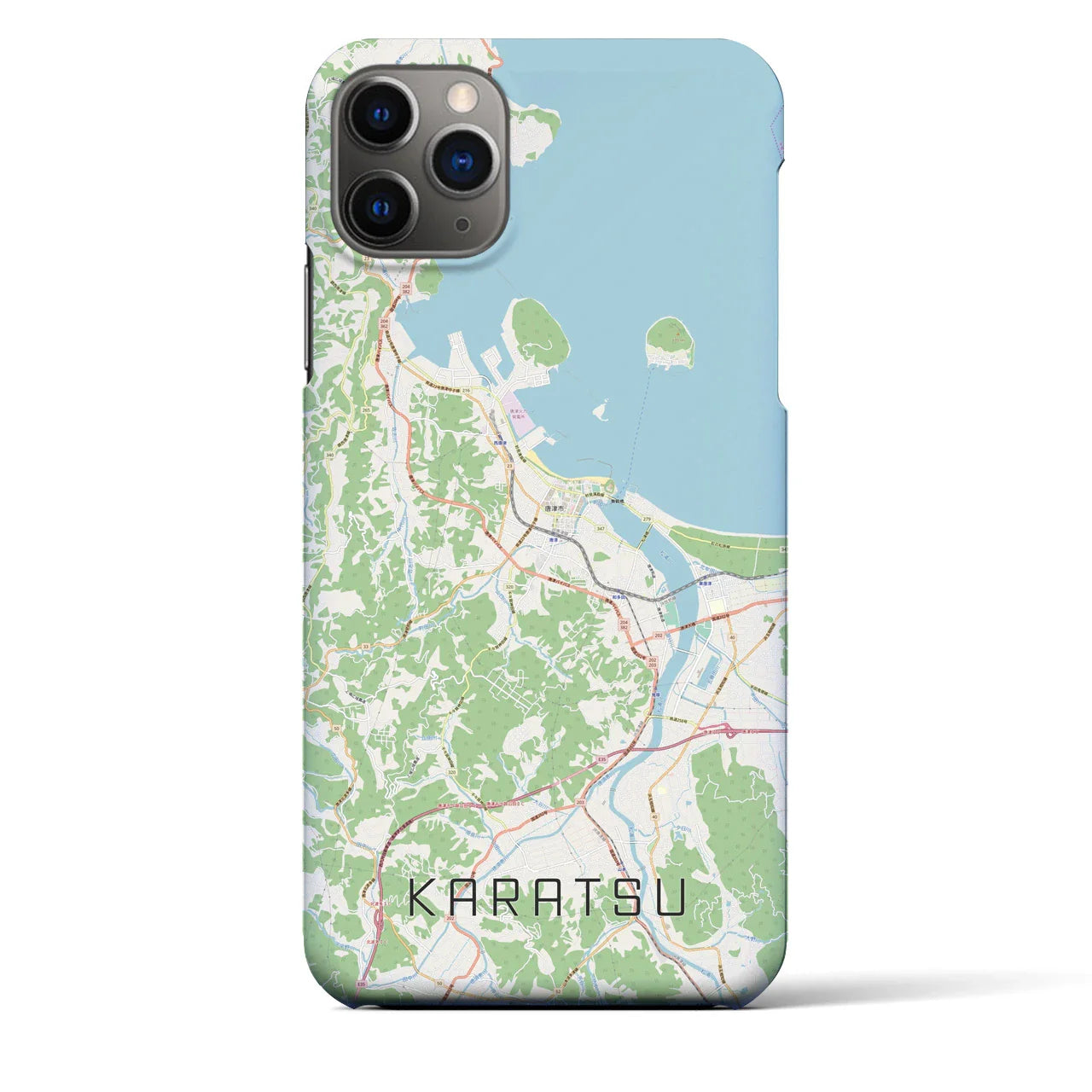 【唐津(佐賀県)】地図柄iPhoneケース(バックカバータイプ)