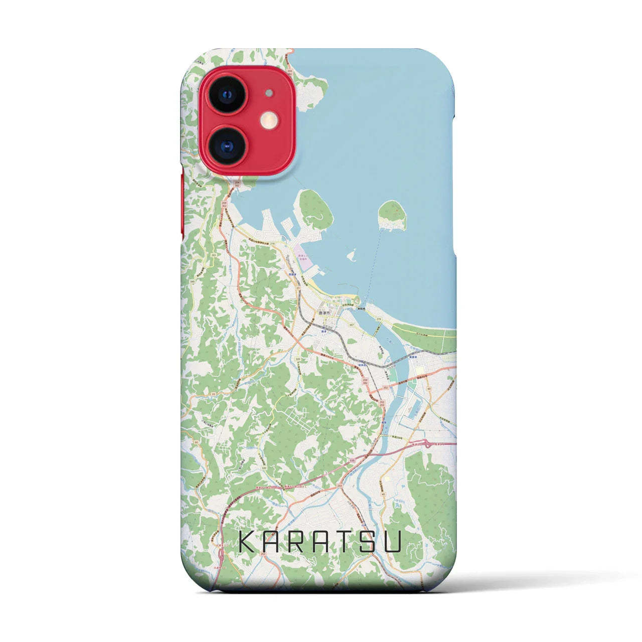 【唐津(佐賀県)】地図柄iPhoneケース(バックカバータイプ)