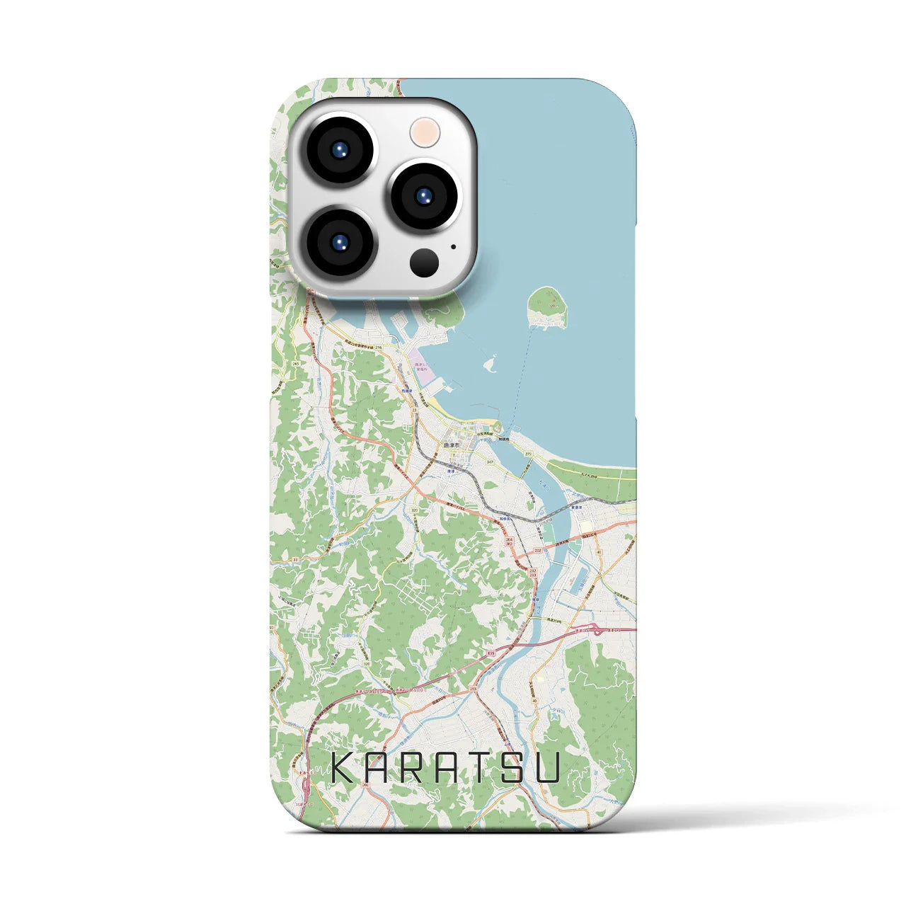 【唐津(佐賀県)】地図柄iPhoneケース(バックカバータイプ)