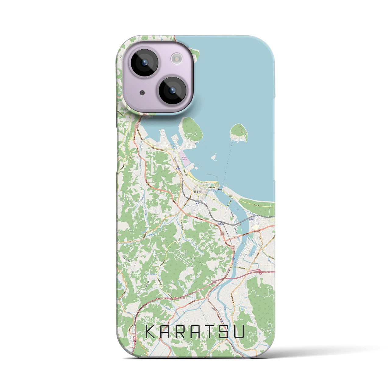 【唐津(佐賀県)】地図柄iPhoneケース(バックカバータイプ)