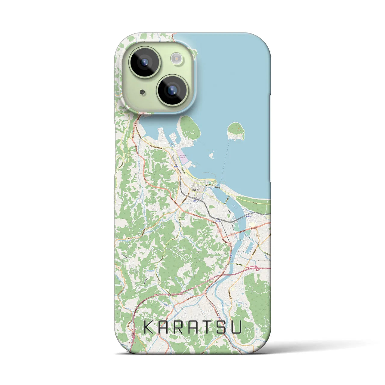 【唐津(佐賀県)】地図柄iPhoneケース(バックカバータイプ)
