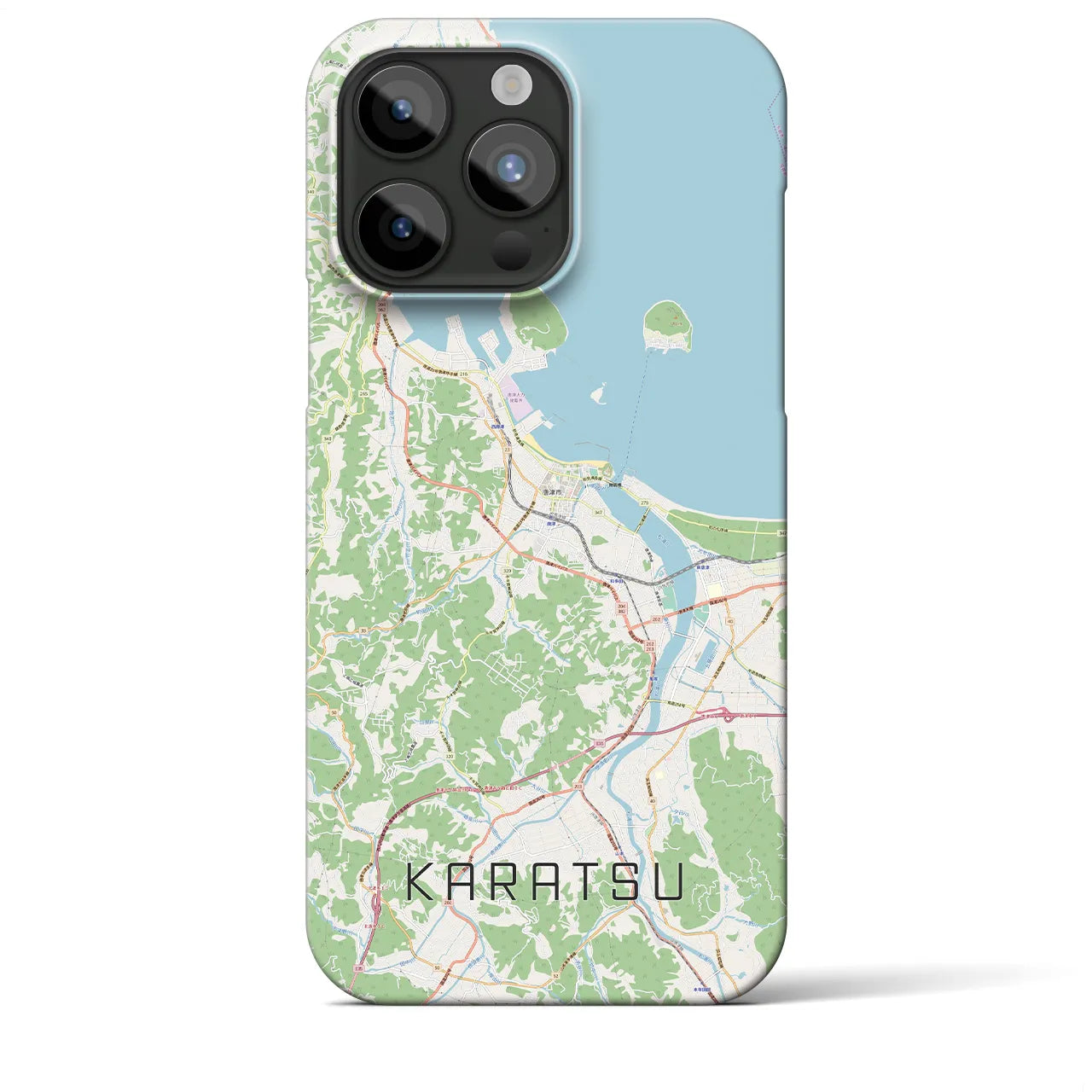【唐津(佐賀県)】地図柄iPhoneケース(バックカバータイプ)