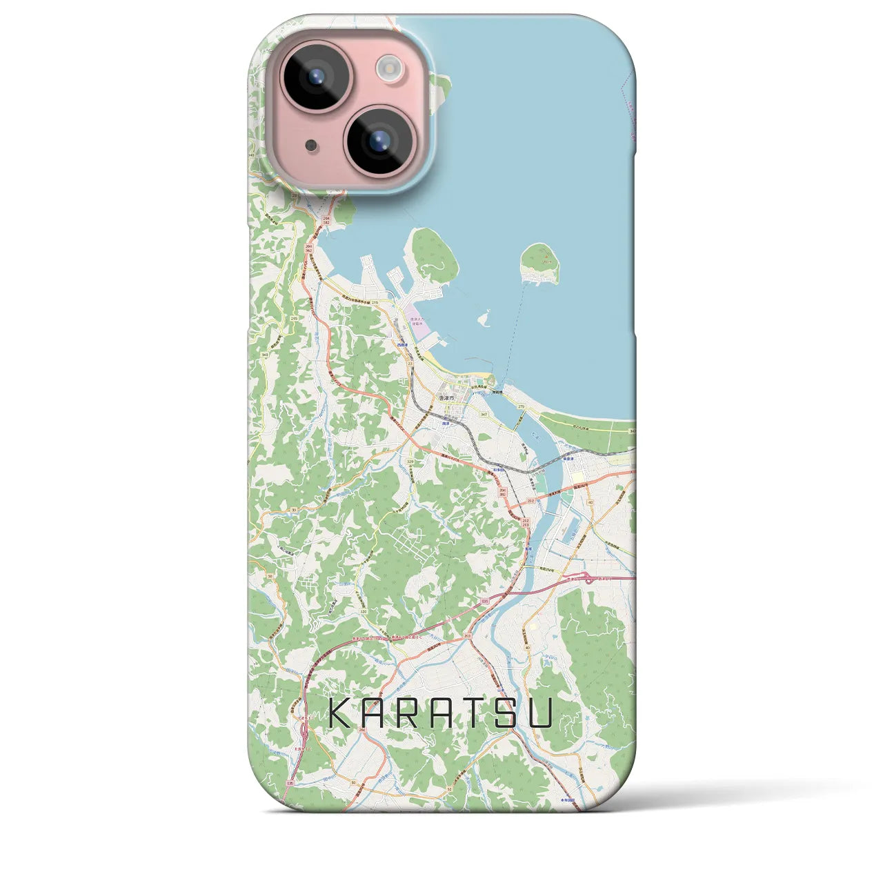 【唐津(佐賀県)】地図柄iPhoneケース(バックカバータイプ)