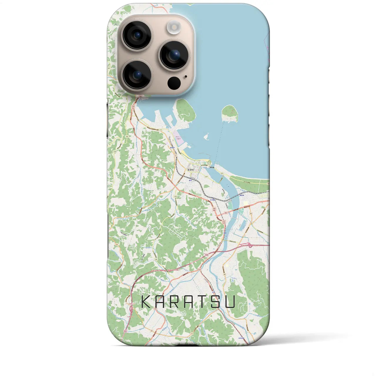 【唐津(佐賀県)】地図柄iPhoneケース(バックカバータイプ)