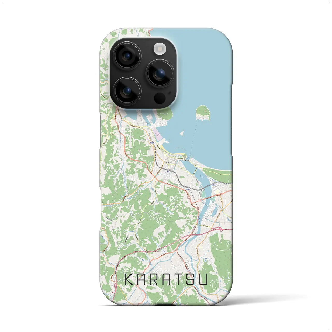 【唐津(佐賀県)】地図柄iPhoneケース(バックカバータイプ)