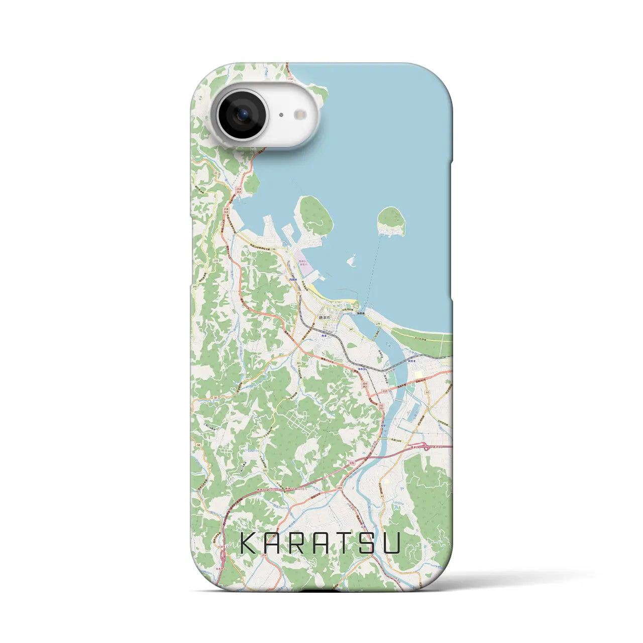 【唐津(佐賀県)】地図柄iPhoneケース(バックカバータイプ)