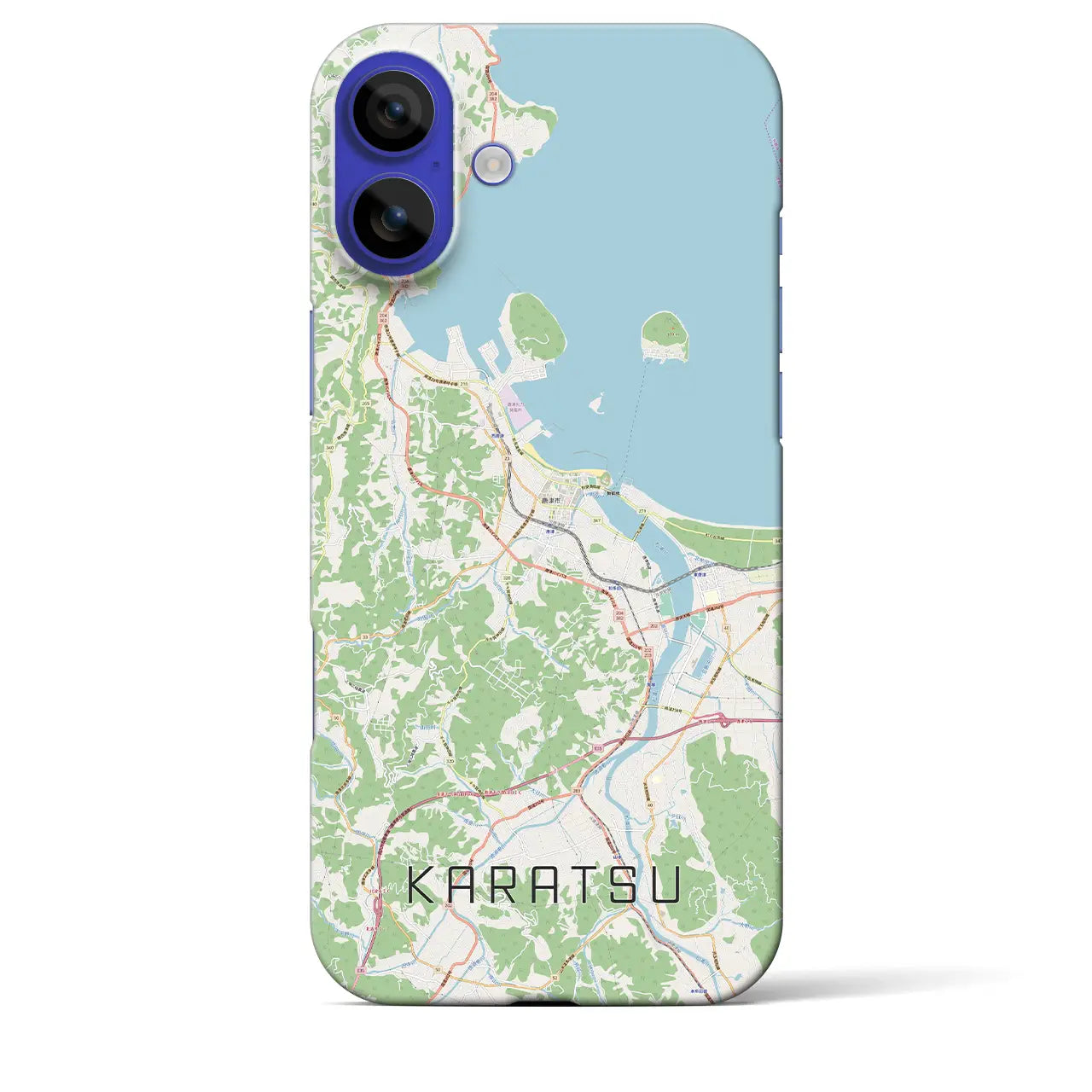 【唐津(佐賀県)】地図柄iPhoneケース(バックカバータイプ)ナチュラル・iPhone 16 Pro Max 用