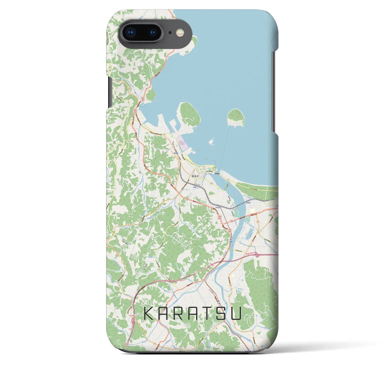 【唐津(佐賀県)】地図柄iPhoneケース(バックカバータイプ)