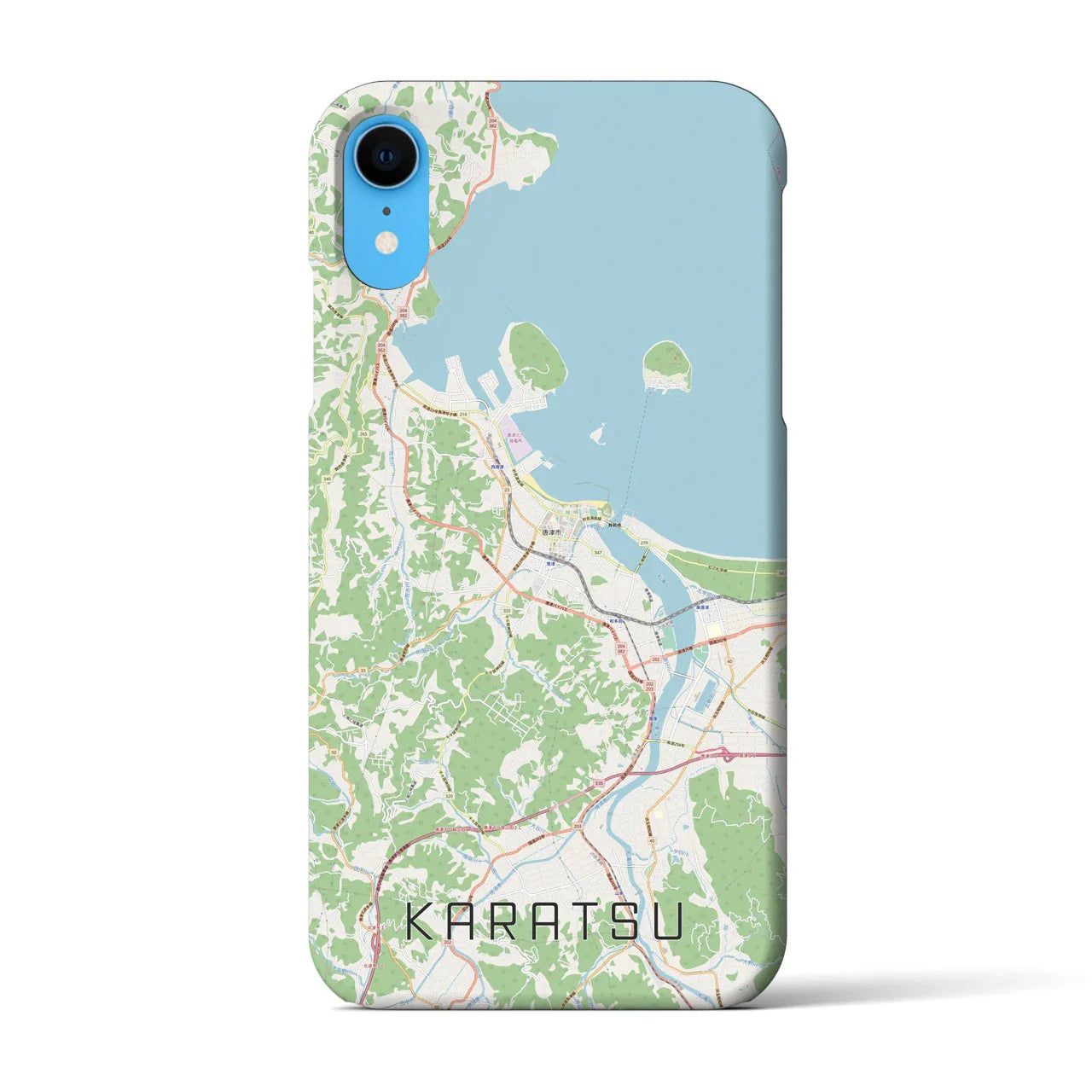 【唐津(佐賀県)】地図柄iPhoneケース(バックカバータイプ)