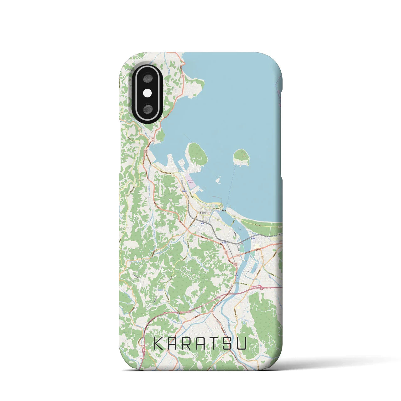 【唐津(佐賀県)】地図柄iPhoneケース(バックカバータイプ)