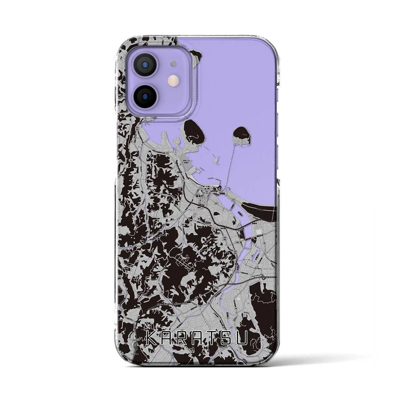 【唐津(佐賀県)】地図柄iPhoneケース(クリアタイプ)