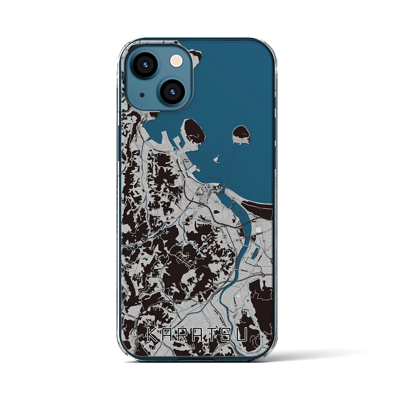 【唐津(佐賀県)】地図柄iPhoneケース(クリアタイプ)