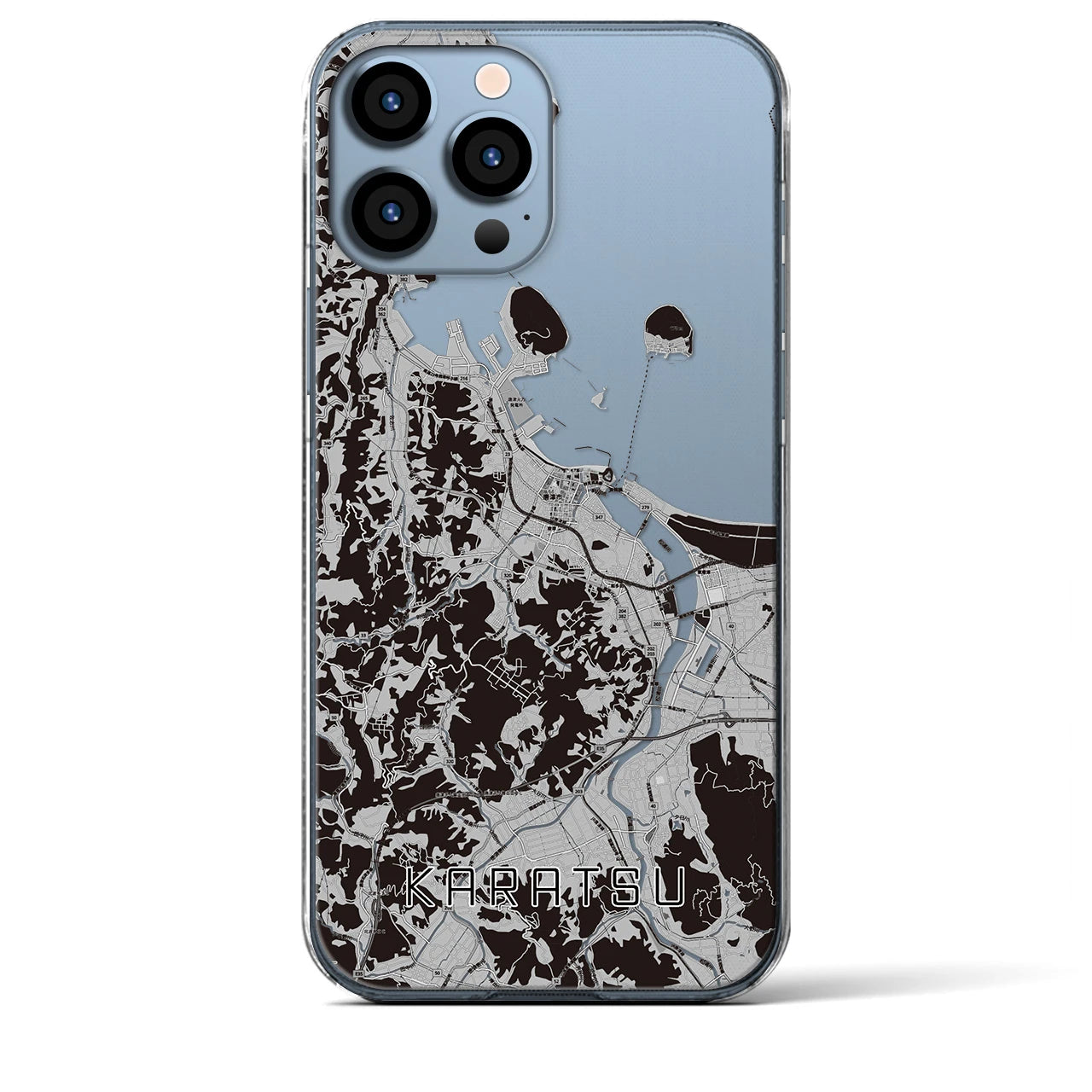 【唐津(佐賀県)】地図柄iPhoneケース(クリアタイプ)