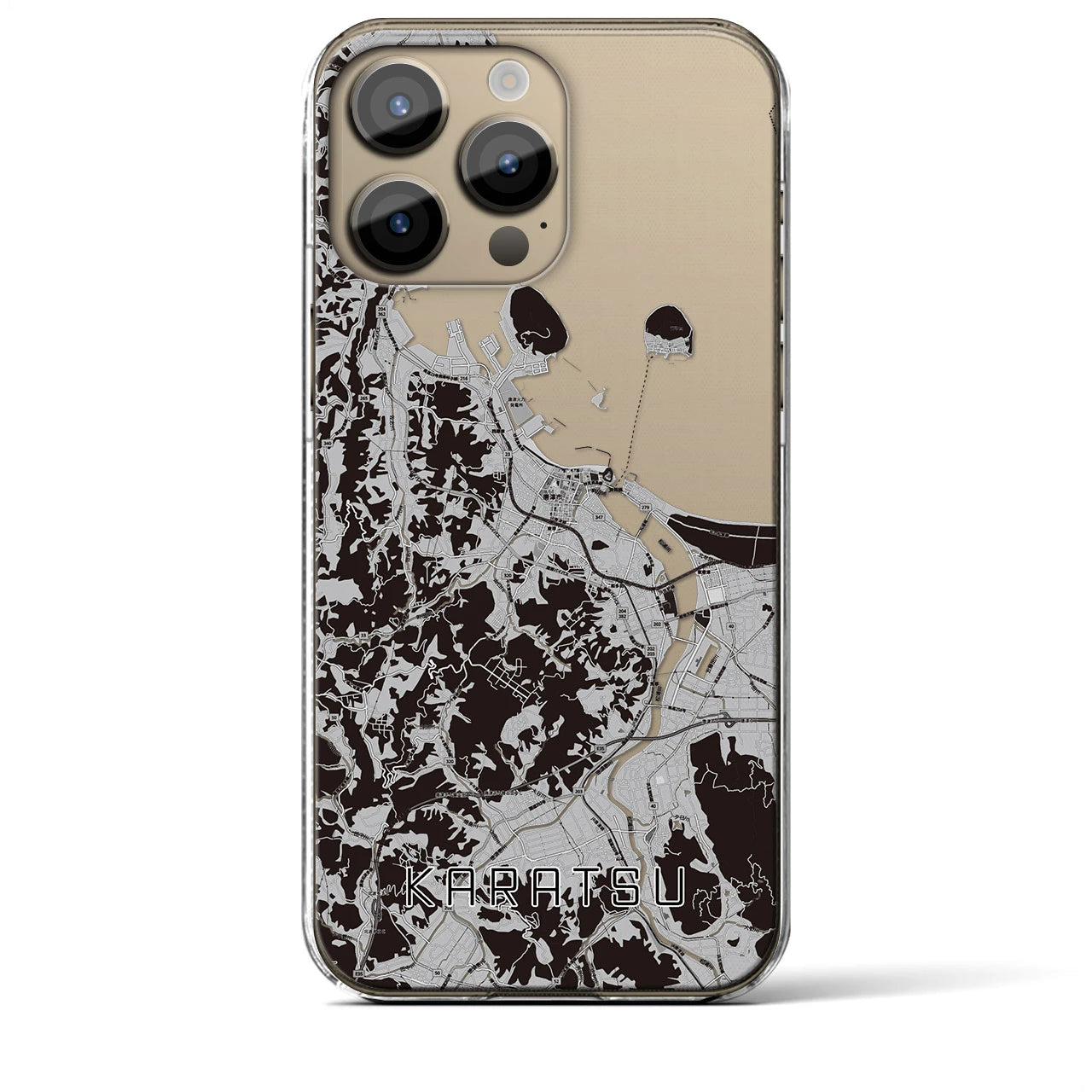 【唐津(佐賀県)】地図柄iPhoneケース(クリアタイプ)