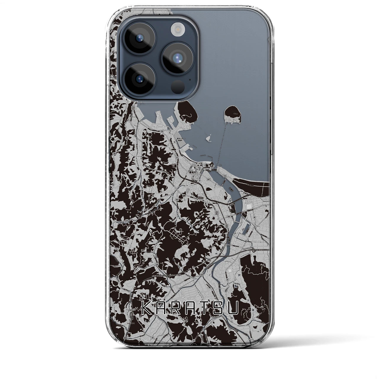 【唐津(佐賀県)】地図柄iPhoneケース(クリアタイプ)