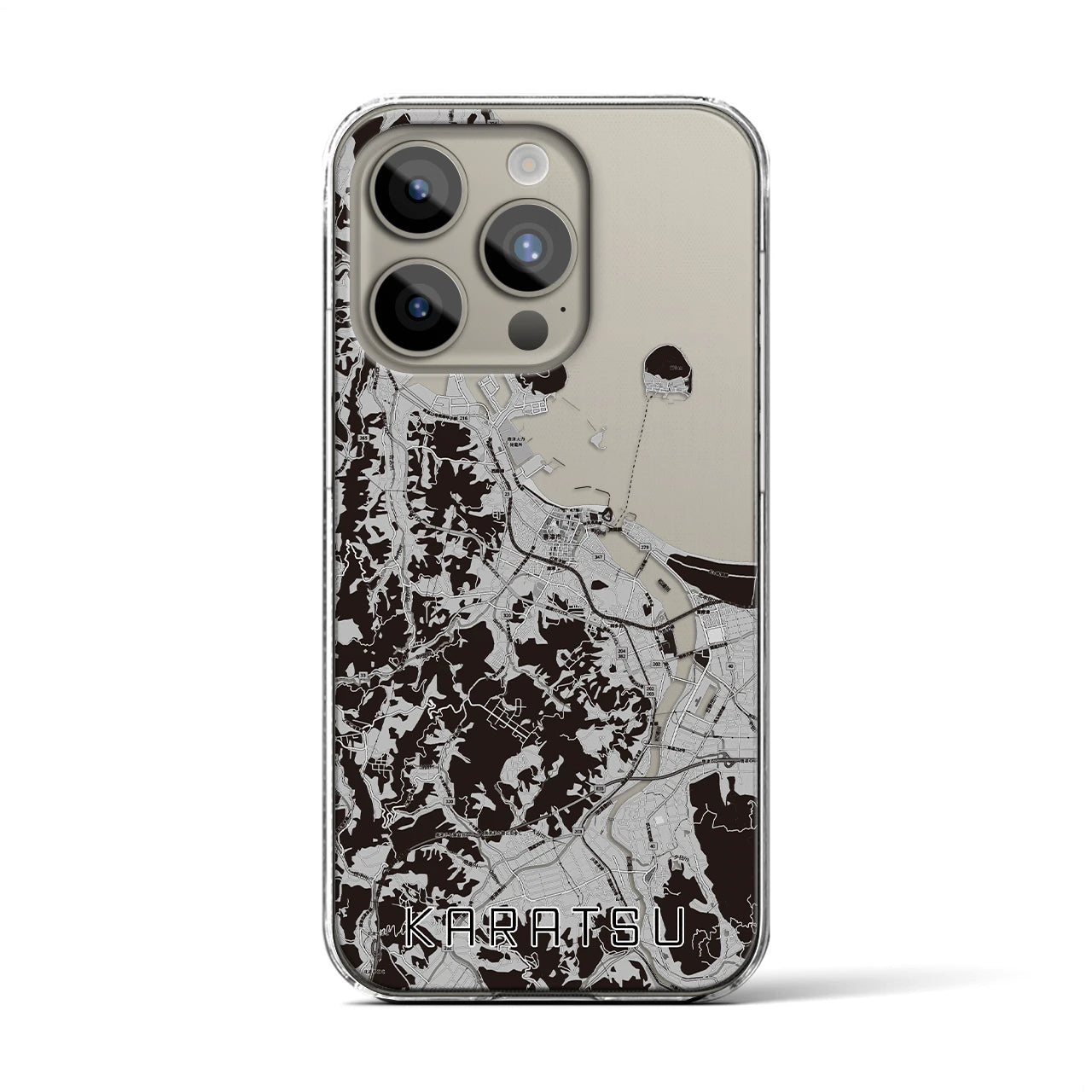 【唐津(佐賀県)】地図柄iPhoneケース(クリアタイプ)