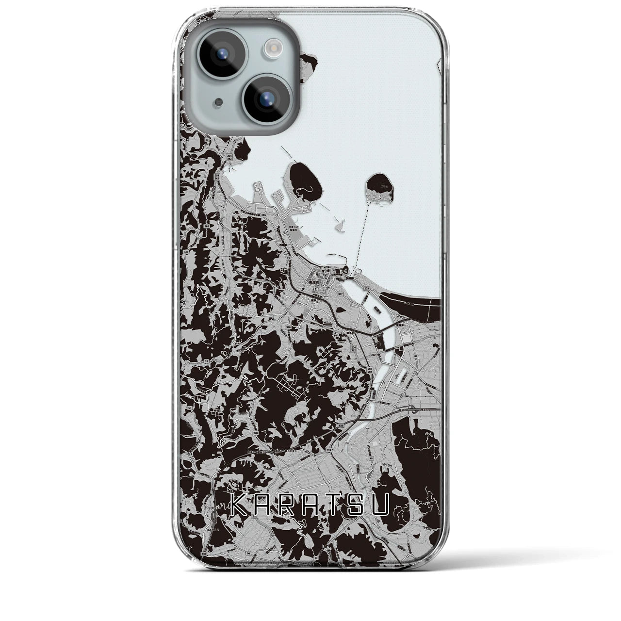 【唐津(佐賀県)】地図柄iPhoneケース(クリアタイプ)