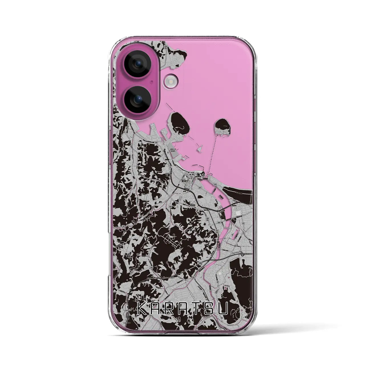 【唐津(佐賀県)】地図柄iPhoneケース(クリアタイプ)