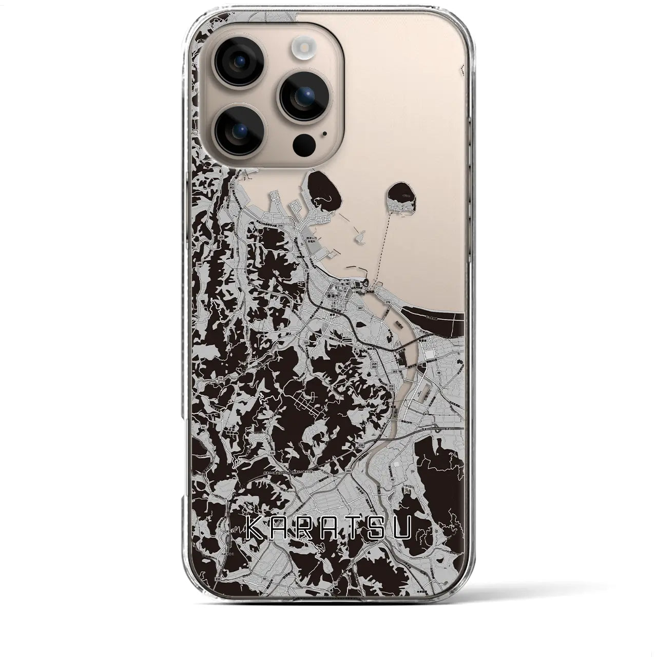 【唐津(佐賀県)】地図柄iPhoneケース(クリアタイプ)