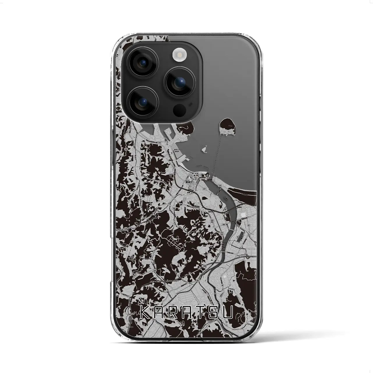 【唐津(佐賀県)】地図柄iPhoneケース(クリアタイプ)