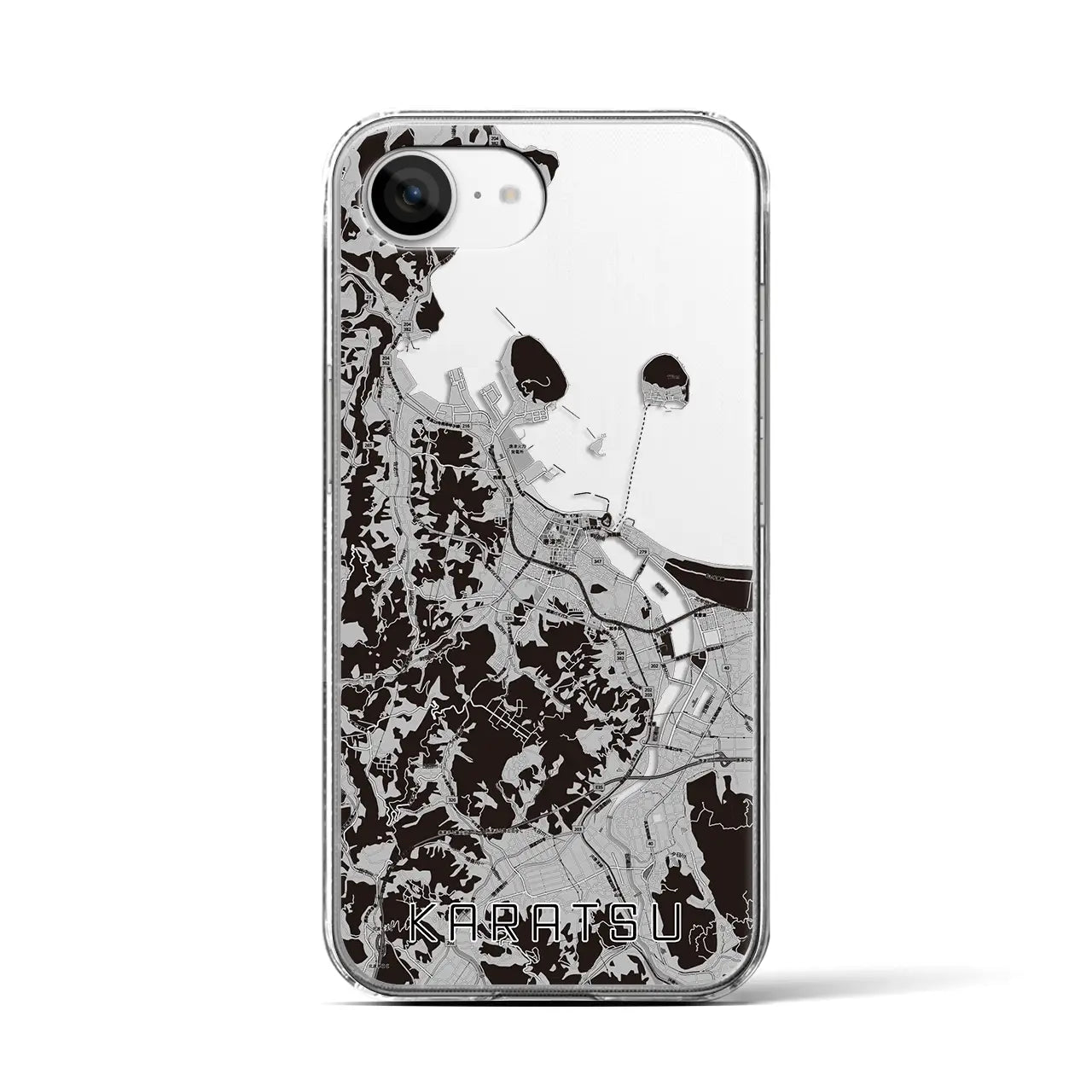 【唐津(佐賀県)】地図柄iPhoneケース(クリアタイプ)