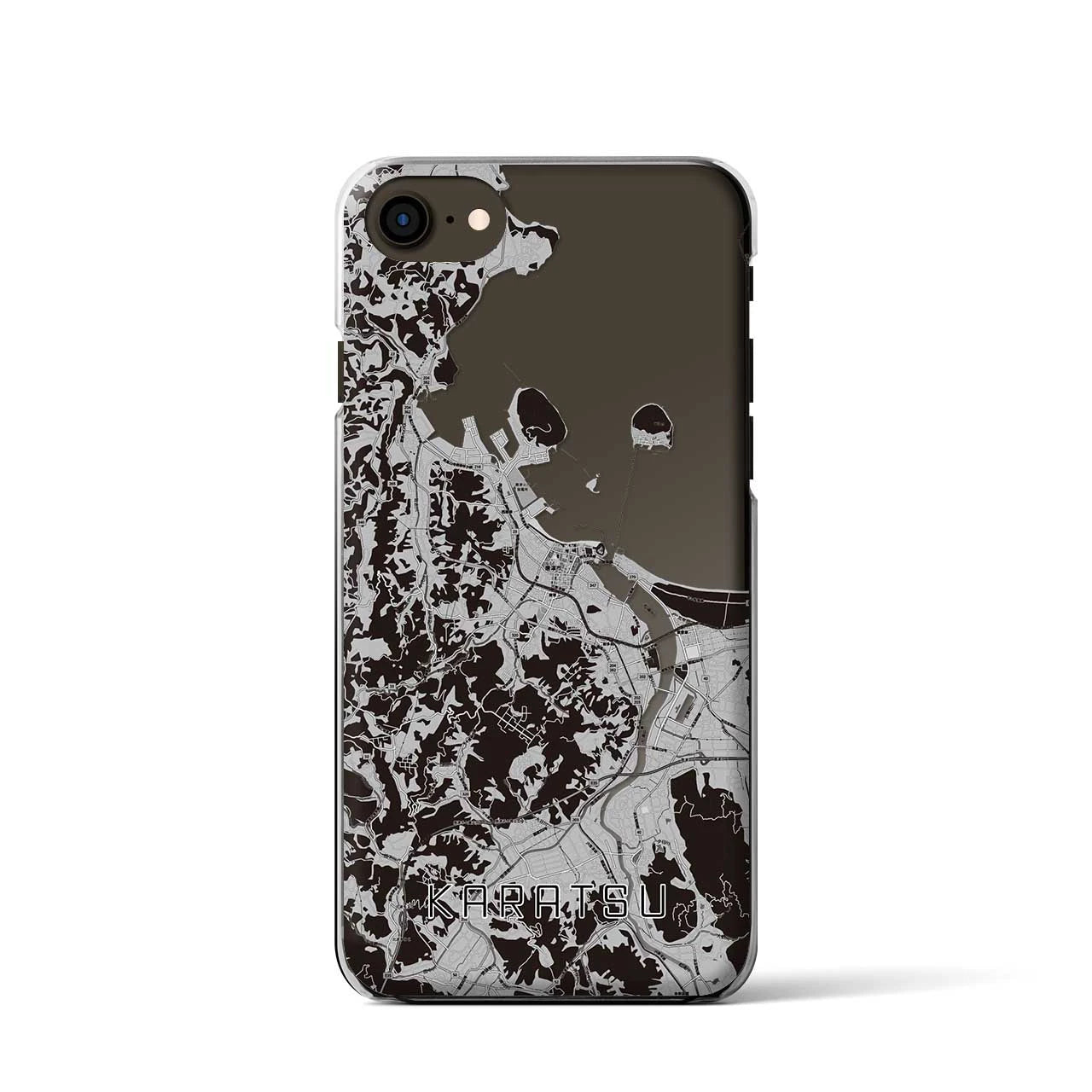 【唐津(佐賀県)】地図柄iPhoneケース(クリアタイプ)