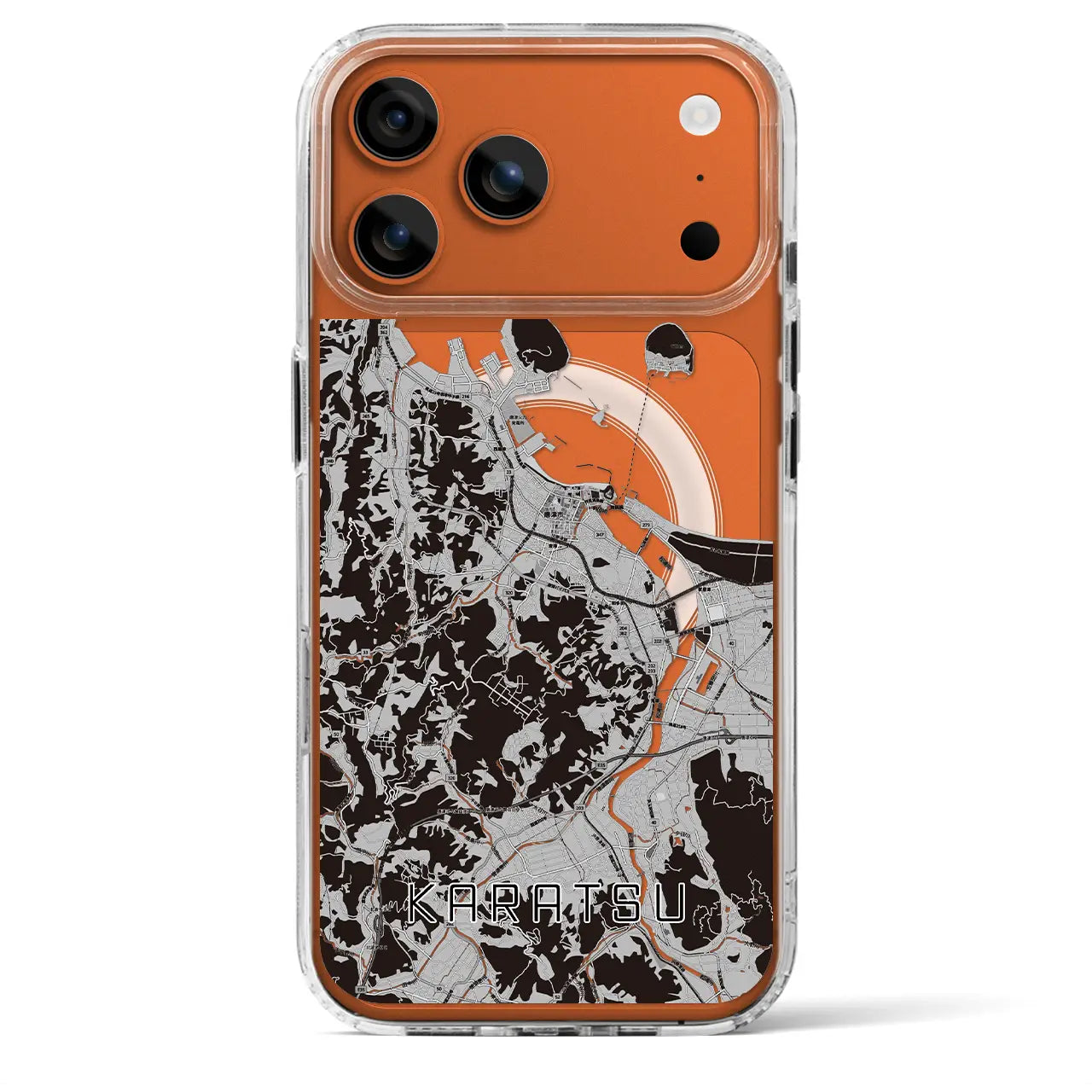 【唐津(佐賀県)】地図柄iPhoneケース(MagSafeタイプ)