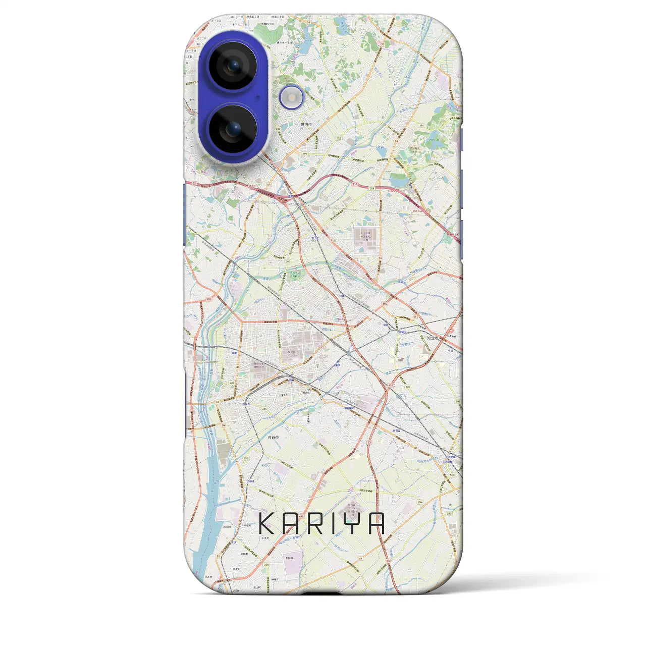 【刈谷(愛知県)】地図柄iPhoneケース(バックカバータイプ)ナチュラル・iPhone 16 Pro Max 用