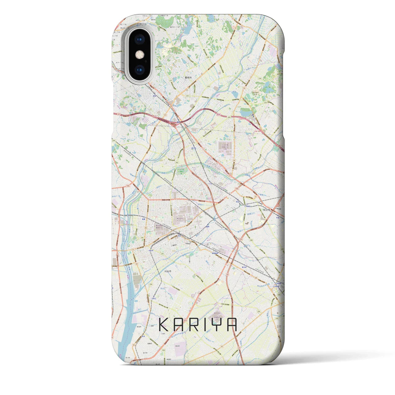 【刈谷(愛知県)】地図柄iPhoneケース(バックカバータイプ)