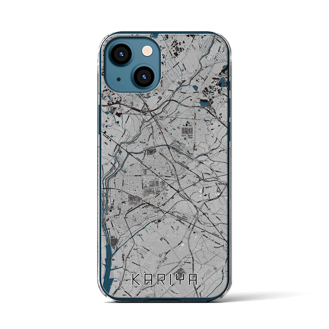 【刈谷(愛知県)】地図柄iPhoneケース(クリアタイプ)