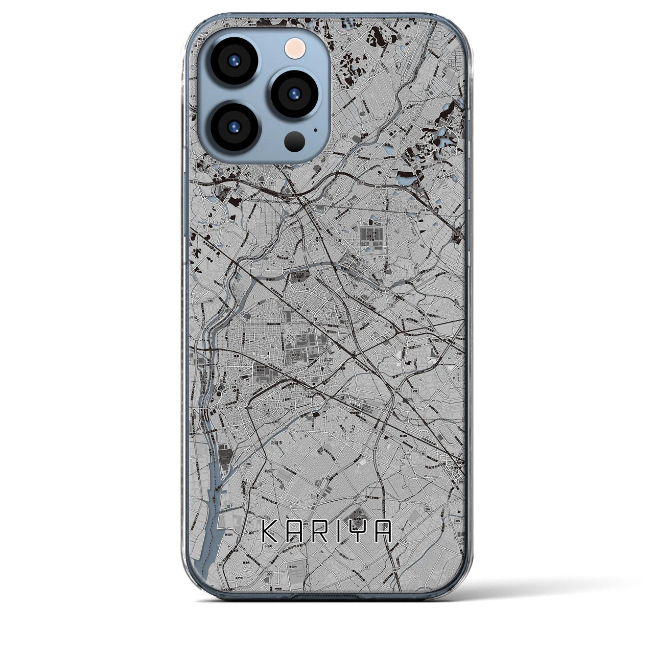 【刈谷(愛知県)】地図柄iPhoneケース(クリアタイプ)