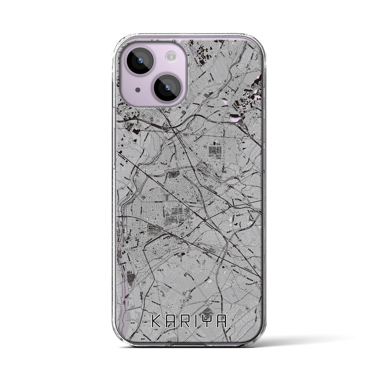 【刈谷(愛知県)】地図柄iPhoneケース(クリアタイプ)