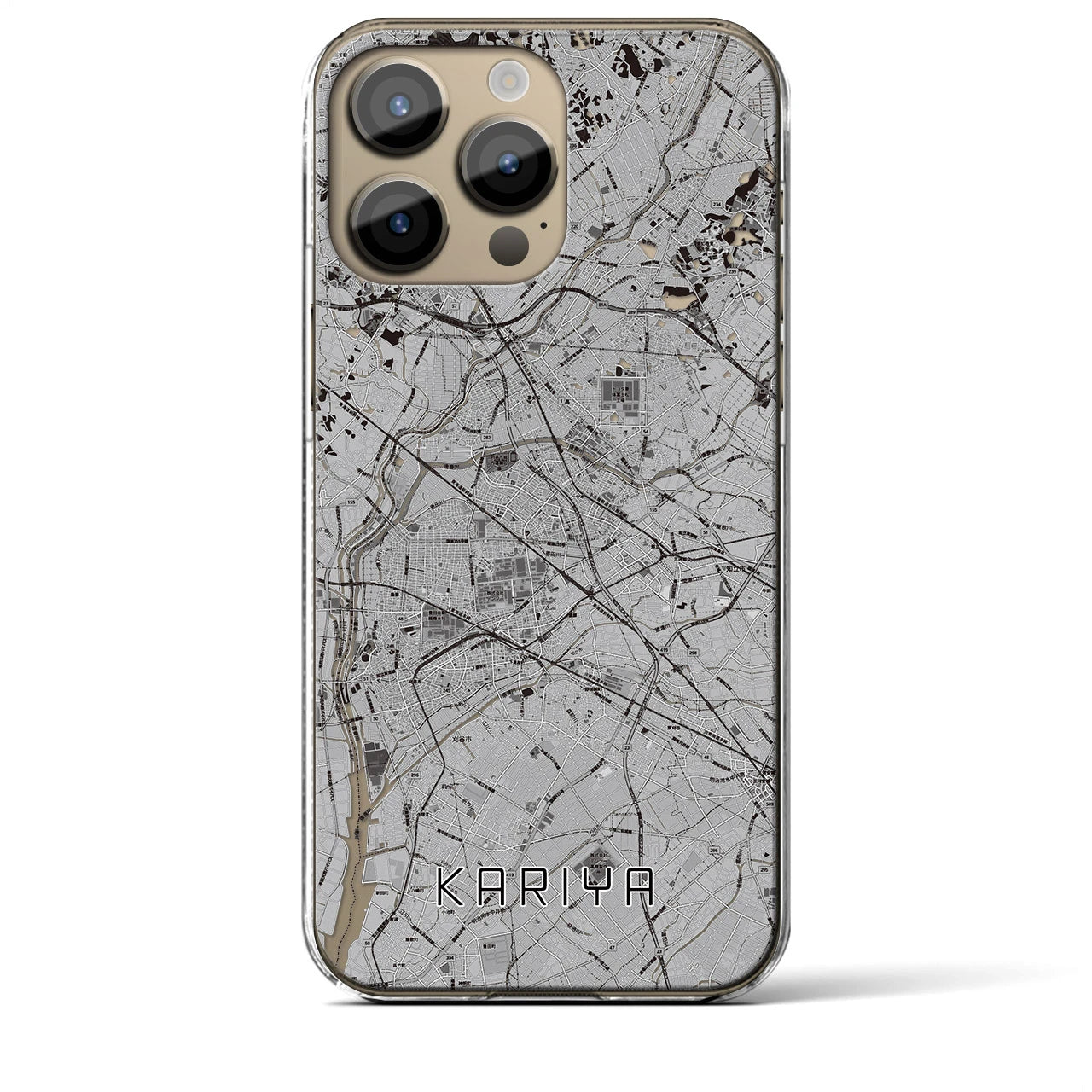 【刈谷(愛知県)】地図柄iPhoneケース(クリアタイプ)