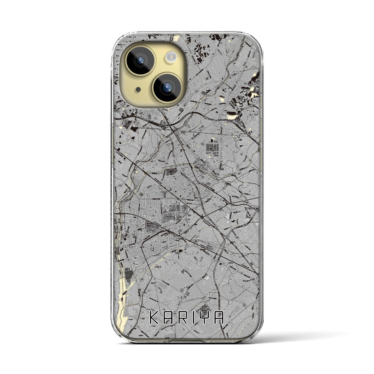 【刈谷(愛知県)】地図柄iPhoneケース(クリアタイプ)