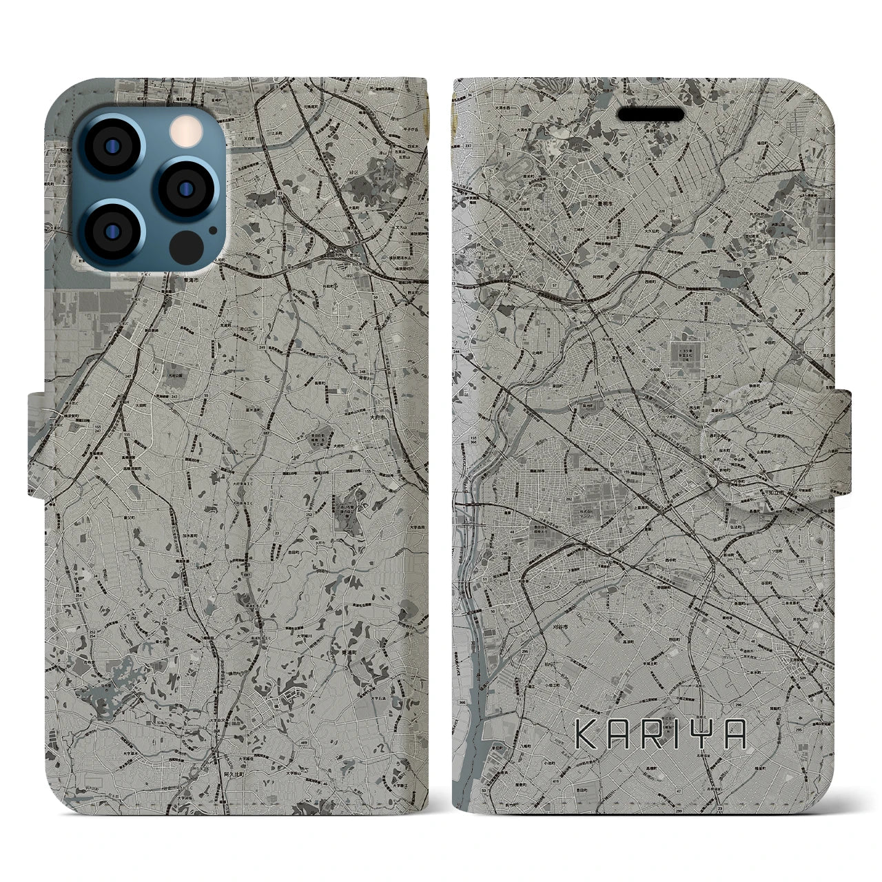 【刈谷(愛知県)】地図柄iPhoneケース(手帳タイプ)