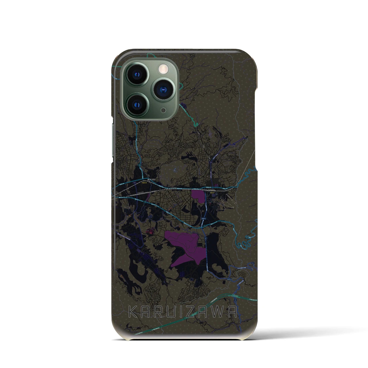 【軽井沢(長野県)】地図柄iPhoneケース(バックカバータイプ)