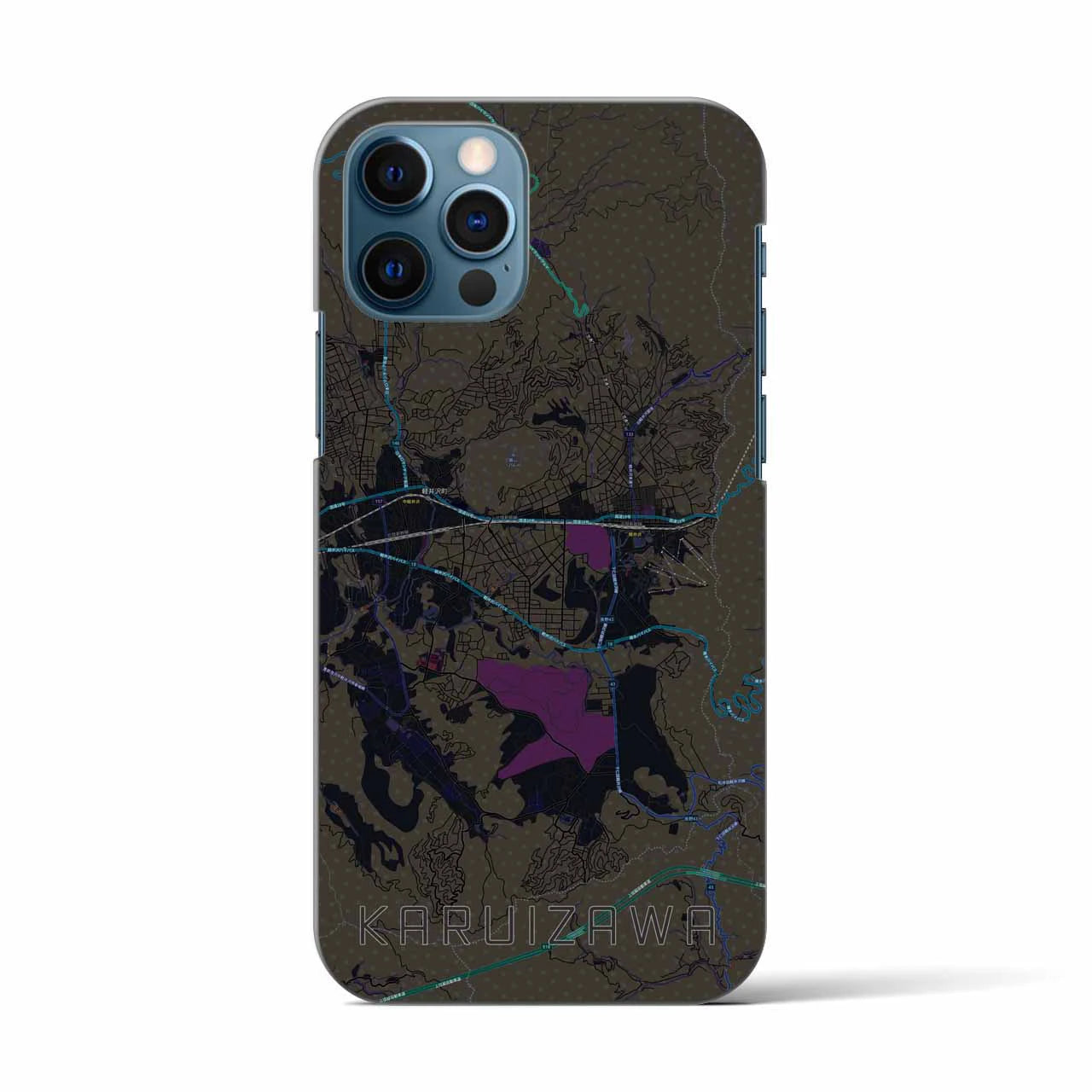 【軽井沢(長野県)】地図柄iPhoneケース(バックカバータイプ)