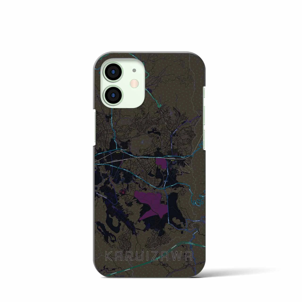 【軽井沢(長野県)】地図柄iPhoneケース(バックカバータイプ)