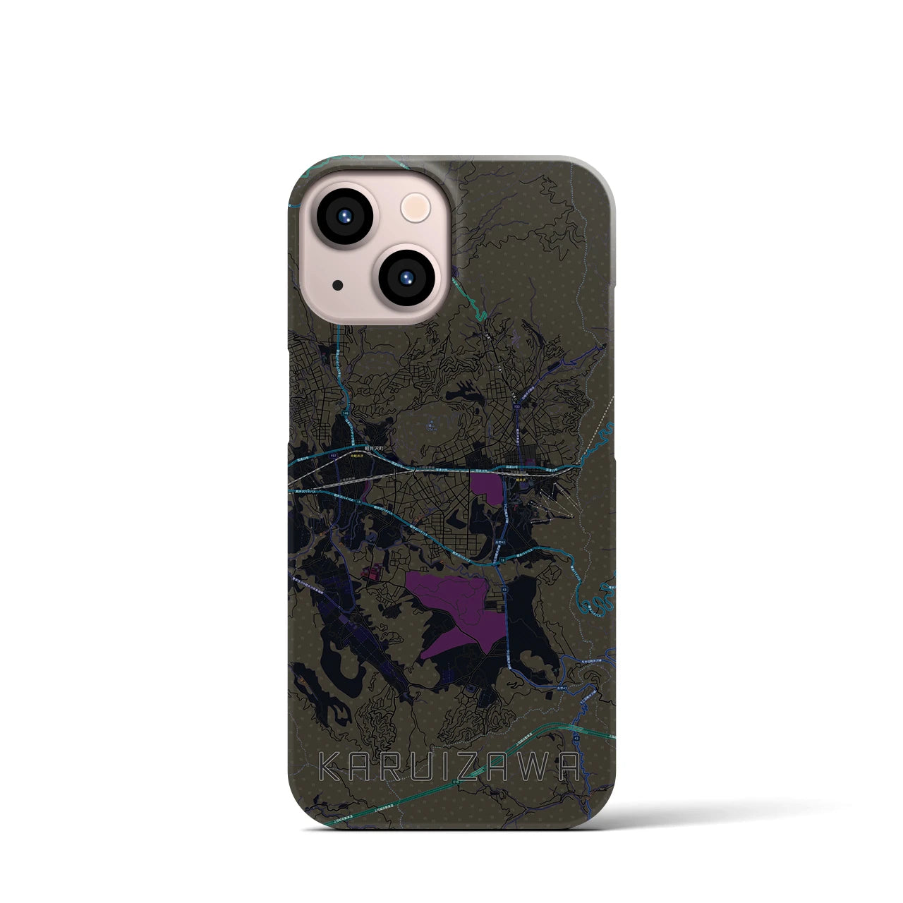 【軽井沢(長野県)】地図柄iPhoneケース(バックカバータイプ)