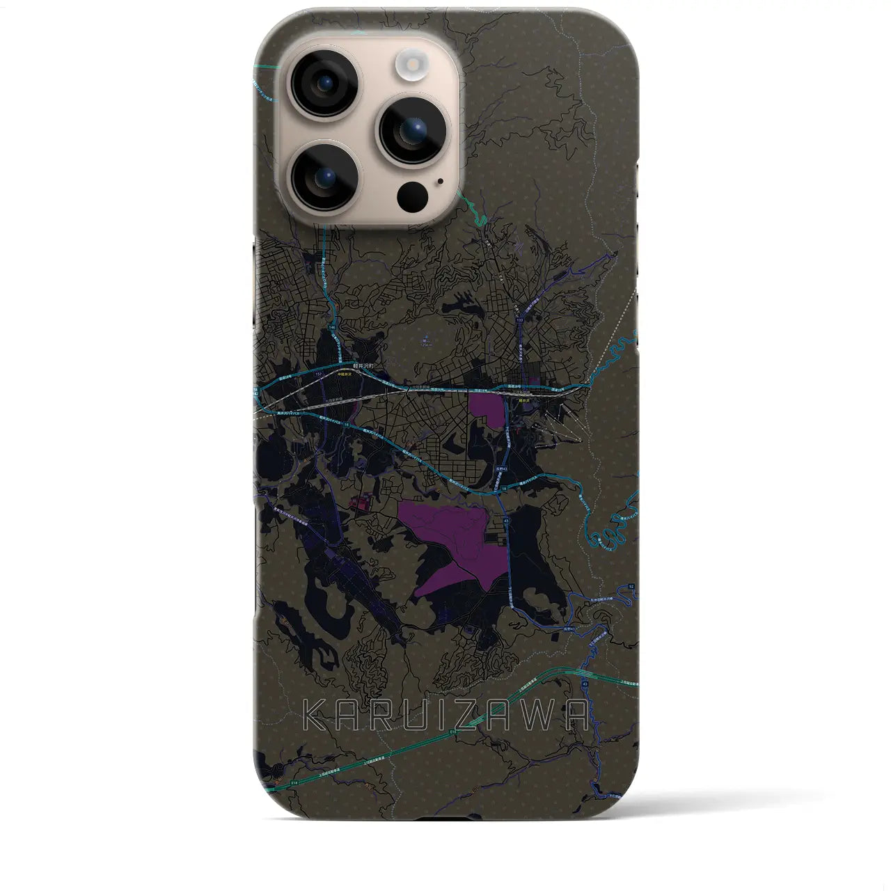 【軽井沢(長野県)】地図柄iPhoneケース(バックカバータイプ)