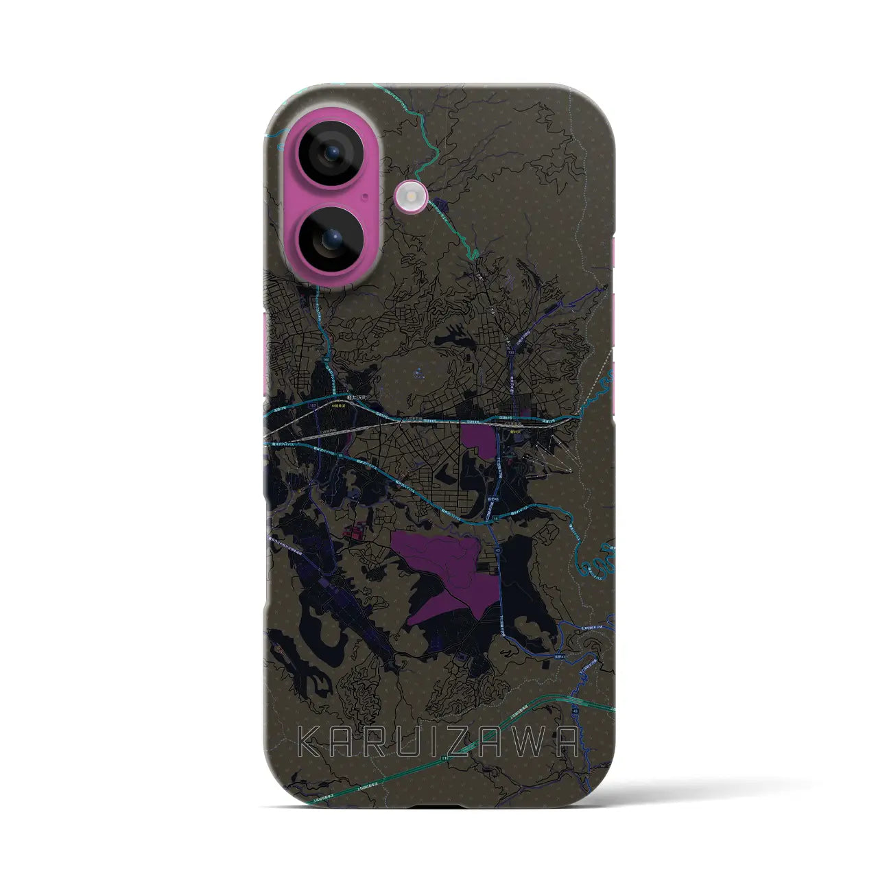 【軽井沢(長野県)】地図柄iPhoneケース(バックカバータイプ)