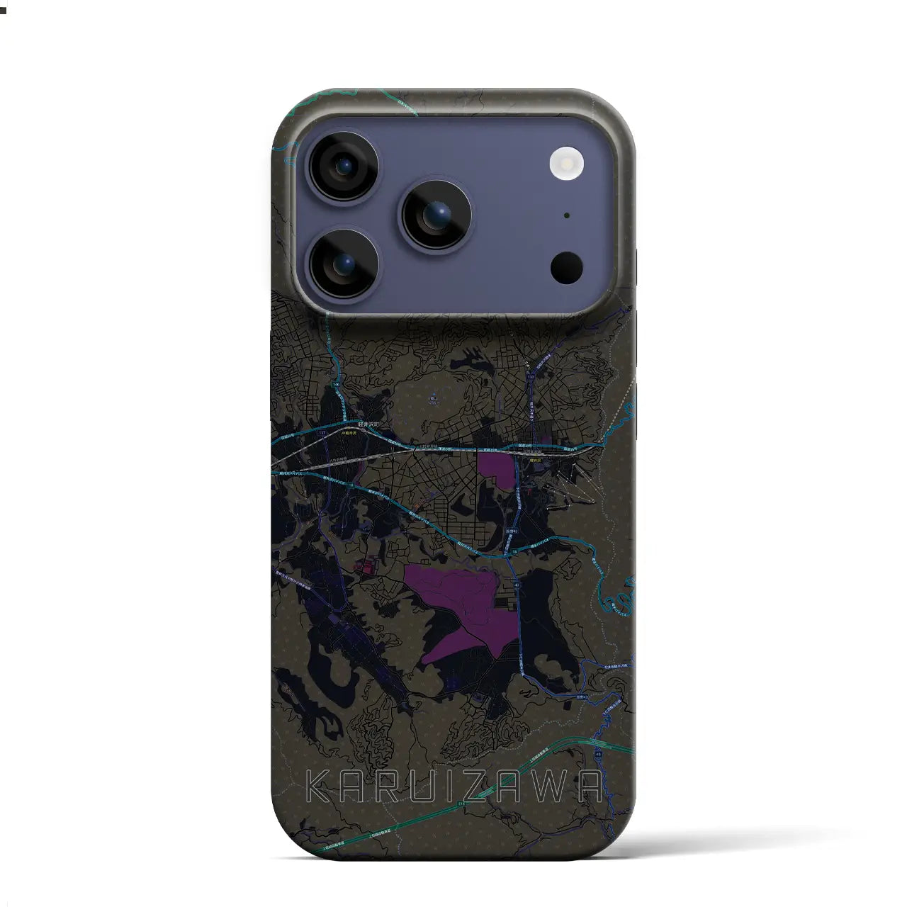 【軽井沢(長野県)】地図柄iPhoneケース(バックカバータイプ)