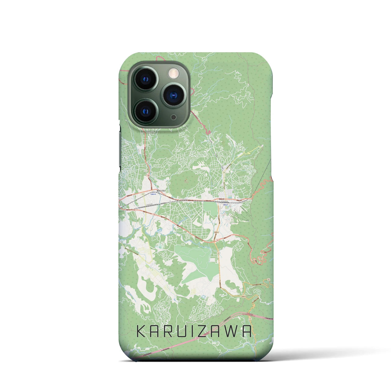【軽井沢(長野県)】地図柄iPhoneケース(バックカバータイプ)