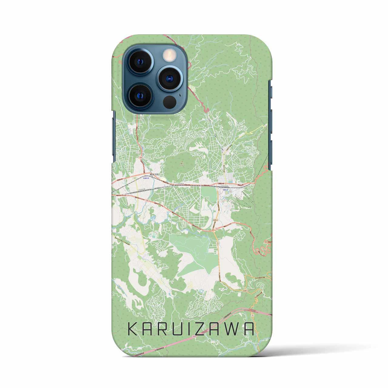 【軽井沢(長野県)】地図柄iPhoneケース(バックカバータイプ)