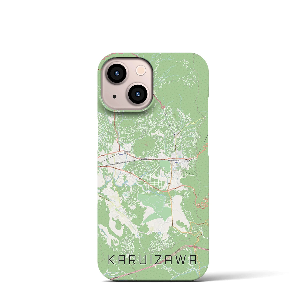 【軽井沢(長野県)】地図柄iPhoneケース(バックカバータイプ)
