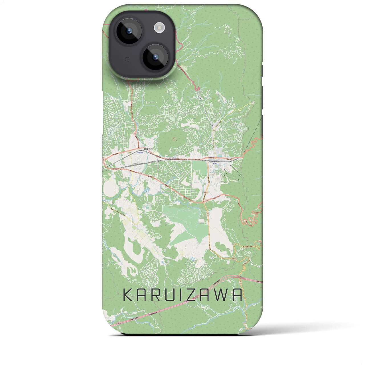 【軽井沢(長野県)】地図柄iPhoneケース(バックカバータイプ)