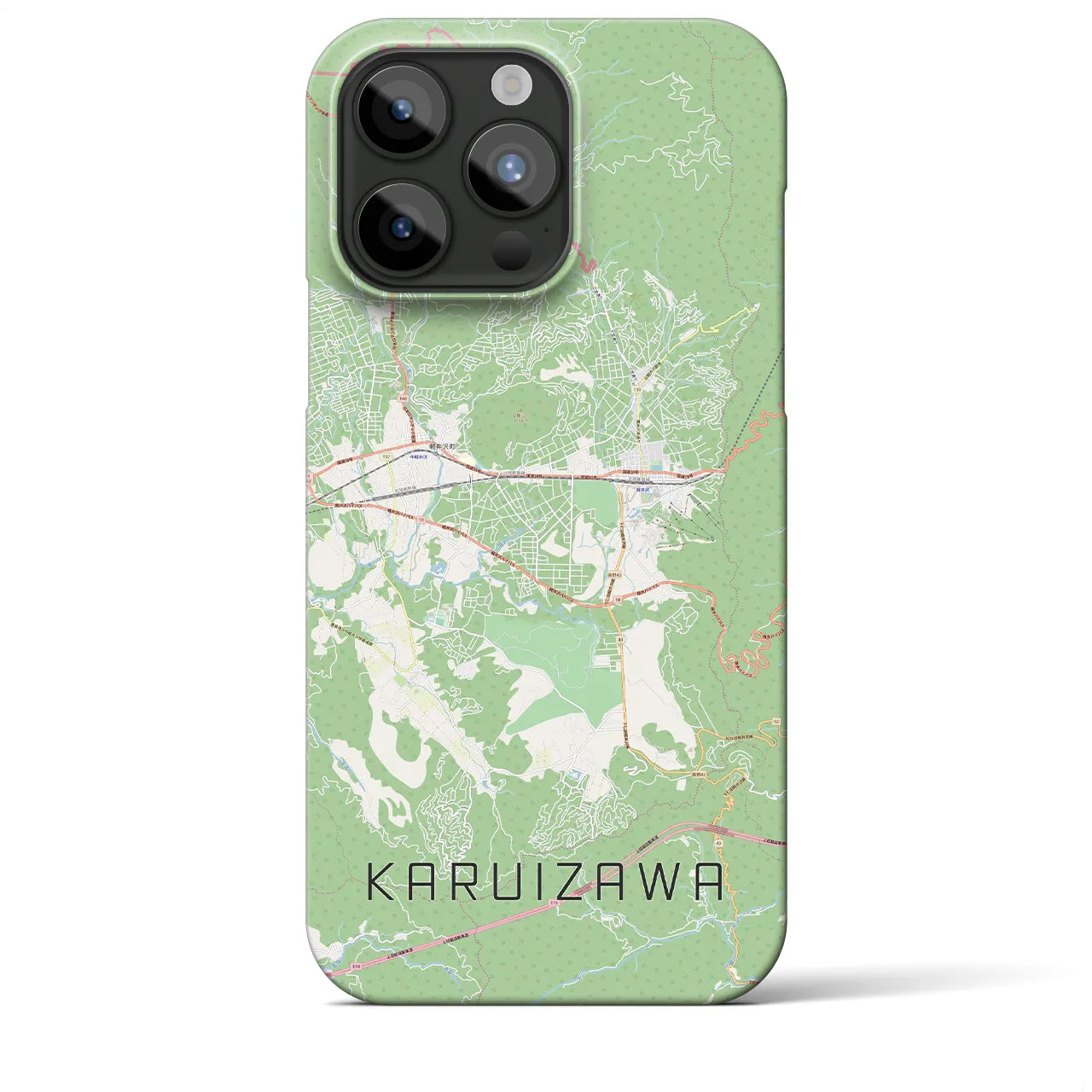 【軽井沢(長野県)】地図柄iPhoneケース(バックカバータイプ)