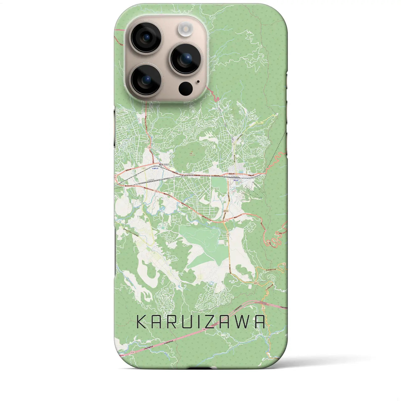 【軽井沢(長野県)】地図柄iPhoneケース(バックカバータイプ)