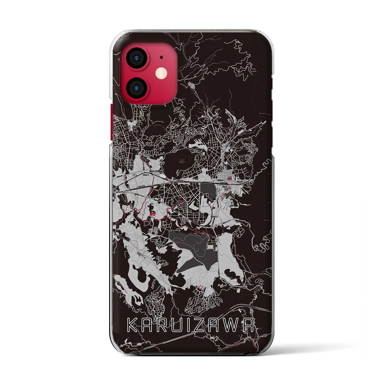 【軽井沢(長野県)】地図柄iPhoneケース(クリアタイプ)