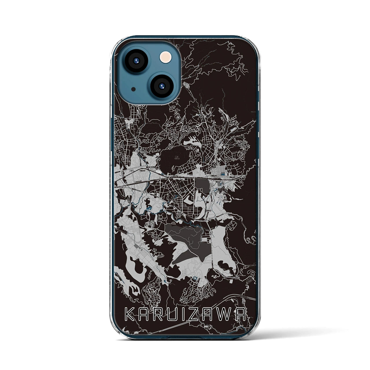 【軽井沢(長野県)】地図柄iPhoneケース(クリアタイプ)